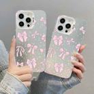 For iPhone 11 Pro Max Silver Painting PC Hybrid TPU Phone Case(Bow White) - 3