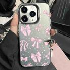 For iPhone 11 Pro Silver Painting PC Hybrid TPU Phone Case(Bow Black) - 1