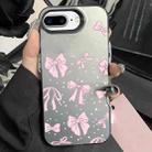 For iPhone 7 Plus / 8 Plus Silver Painting PC Hybrid TPU Phone Case(Bow Black) - 1
