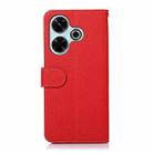 For Xiaomi Redmi 13 4G KHAZNEH Litchi Texture Leather RFID Phone Case(Red) - 3