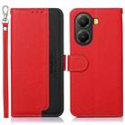 For Redmi Turbo 4 KHAZNEH Litchi Texture Leather RFID Phone Case(Red) - 1