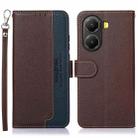 For Redmi Turbo 4 KHAZNEH Litchi Texture Leather RFID Phone Case(Brown) - 1