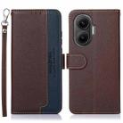 For Redmi Turbo 4 Pro KHAZNEH Litchi Texture Leather RFID Phone Case(Brown) - 1
