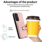 For Samsung Galaxy A25 5G Global R20 Crossbody Rope Ring Card Holder Phone Case(Pink) - 3