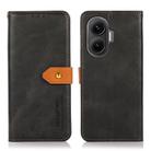 For Redmi Turbo 4 Pro KHAZNEH Cowhide Texture Flip Leather Phone Case(Black) - 1
