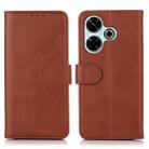 For Xiaomi Redmi 13 4G Cow Texture Leather Phone Case(Brown) - 3