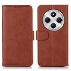 For Redmi 14C 4G Cow Texture Leather Phone Case(Brown) - 1