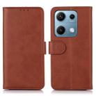 For Redmi Note 14S 4G Cow Texture Leather Phone Case(Brown) - 1