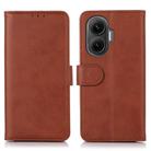 For Redmi Turbo 4 Pro Cow Texture Leather Phone Case(Brown) - 1