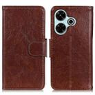 For Xiaomi Redmi 13 4G Nappa Texture Horizontal Flip Leather Phone Case(Brown) - 1
