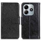 For Redmi Note 14 4G 164.84mm Nappa Texture Horizontal Flip Leather Phone Case(Black) - 1