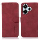 For Xiaomi Redmi 13 4G KHAZNEH Matte Texture Leather Phone Case(Red) - 1