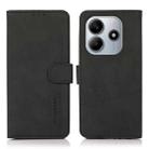 For Redmi Note 14 4G 164.84mm KHAZNEH Matte Texture Leather Phone Case(Black) - 1