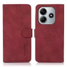 For Redmi Note 14 4G 164.84mm KHAZNEH Matte Texture Leather Phone Case(Red) - 1