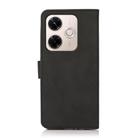 For Redmi 13x KHAZNEH Matte Texture Leather Phone Case(Black) - 3