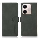 For Redmi 13x KHAZNEH Matte Texture Leather Phone Case(Green) - 1