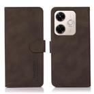 For Redmi 13x KHAZNEH Matte Texture Leather Phone Case(Brown) - 1