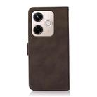 For Redmi 13x KHAZNEH Matte Texture Leather Phone Case(Brown) - 3