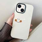 For iPhone 14 Plus Smile Face PC Hybrid TPU Phone Case(White) - 1