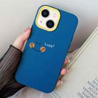 For iPhone 14 Smile Face PC Hybrid TPU Phone Case(Royal Blue) - 1