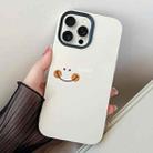 For iPhone 14 Pro Smile Face PC Hybrid TPU Phone Case(White) - 1
