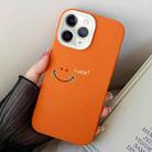 For iPhone 11 Pro Max Smile Face PC Hybrid TPU Phone Case(Orange) - 1