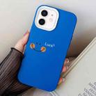 For iPhone 11 Smile Face PC Hybrid TPU Phone Case(Blue) - 1