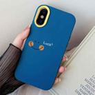 For iPhone X / XS Smile Face PC Hybrid TPU Phone Case(Royal Blue) - 1
