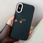 For iPhone XS Max Smile Face PC Hybrid TPU Phone Case(Black) - 1