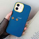 For iPhone 12 mini Smile Face PC Hybrid TPU Phone Case(Royal Blue) - 1