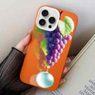 For iPhone 15 Pro Max Grape Pattern PC Hybrid TPU Phone Case(Orange) - 1