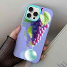 For iPhone 15 Pro Grape Pattern PC Hybrid TPU Phone Case(Purple) - 1