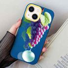 For iPhone 14 Plus Grape Pattern PC Hybrid TPU Phone Case(Royal Blue) - 1