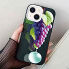 For iPhone 14 Plus Grape Pattern PC Hybrid TPU Phone Case(Black) - 1