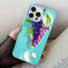 For iPhone 14 Pro Grape Pattern PC Hybrid TPU Phone Case(Sky Cyan) - 1