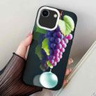 For iPhone 7 / 8 / SE 2022 Grape Pattern PC Hybrid TPU Phone Case(Black) - 1