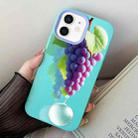 For iPhone 11 Grape Pattern PC Hybrid TPU Phone Case(Sky Cyan) - 1