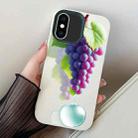 For iPhone X / XS Grape Pattern PC Hybrid TPU Phone Case(White) - 1