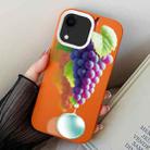 For iPhone XR Grape Pattern PC Hybrid TPU Phone Case(Orange) - 1