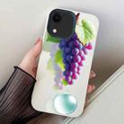 For iPhone XR Grape Pattern PC Hybrid TPU Phone Case(White) - 1