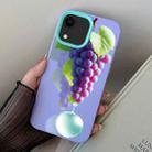 For iPhone XR Grape Pattern PC Hybrid TPU Phone Case(Purple) - 1