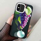 For iPhone XS Max Grape Pattern PC Hybrid TPU Phone Case(Black) - 1