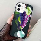 For iPhone 12 mini Grape Pattern PC Hybrid TPU Phone Case(Black) - 1