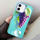 For iPhone 12 mini Grape Pattern PC Hybrid TPU Phone Case(Sky Cyan) - 1