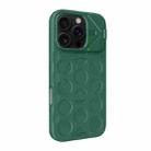 For iPhone 16 Pro Lens Frame Holder MagSafe PC Hybrid TPU Phone Case(Deep Green) - 2