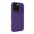 For iPhone 16 Pro Lens Frame Holder MagSafe PC Hybrid TPU Phone Case(Purple) - 2