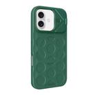 For iPhone 16 Plus Lens Frame Holder MagSafe PC Hybrid TPU Phone Case(Deep Green) - 2