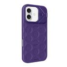 For iPhone 16 Plus Lens Frame Holder MagSafe PC Hybrid TPU Phone Case(Purple) - 2