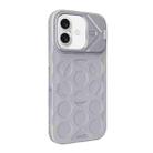 For iPhone 16 Plus Lens Frame Holder MagSafe PC Hybrid TPU Phone Case(Titanium Gray) - 2