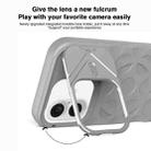 For iPhone 16 Plus Lens Frame Holder MagSafe PC Hybrid TPU Phone Case(Desert Gold) - 3